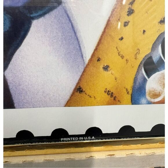 ELVIS PRESLEY 1992 GLASS Picture 29 Cent Stamp In Frame 22.5" x 18.5" Frame - Picture 5 of 7